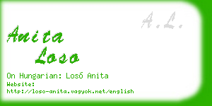 anita loso business card